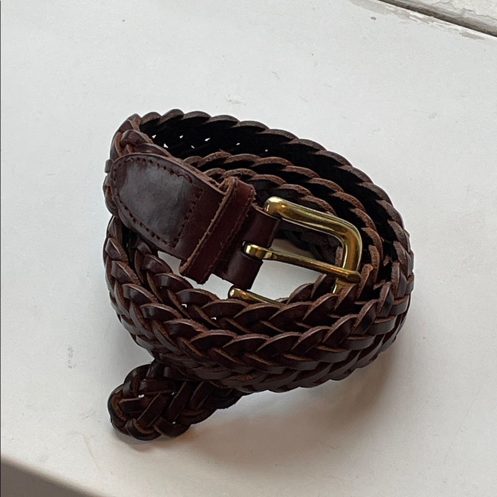 Vintage Gap Braided Belt w/ Real Solid Brass Buckle